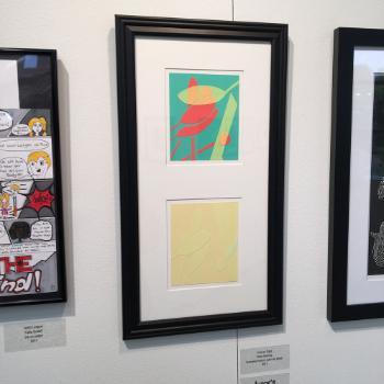 photo of a collage done by student drew deming and awarded juror's choice